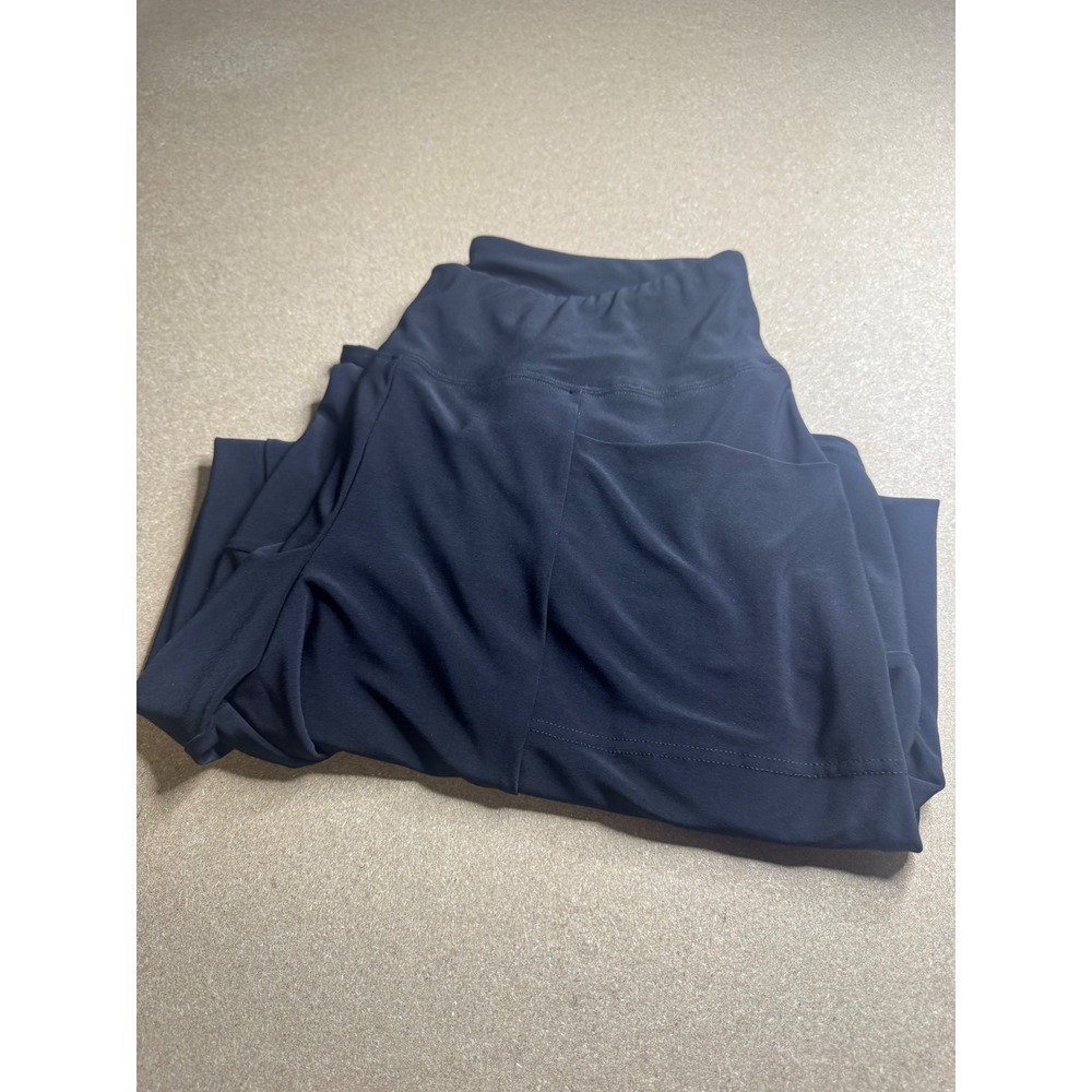 Sympli The White House Design Co Black Jersey Wide Leg Banded Hem Pants Size 12